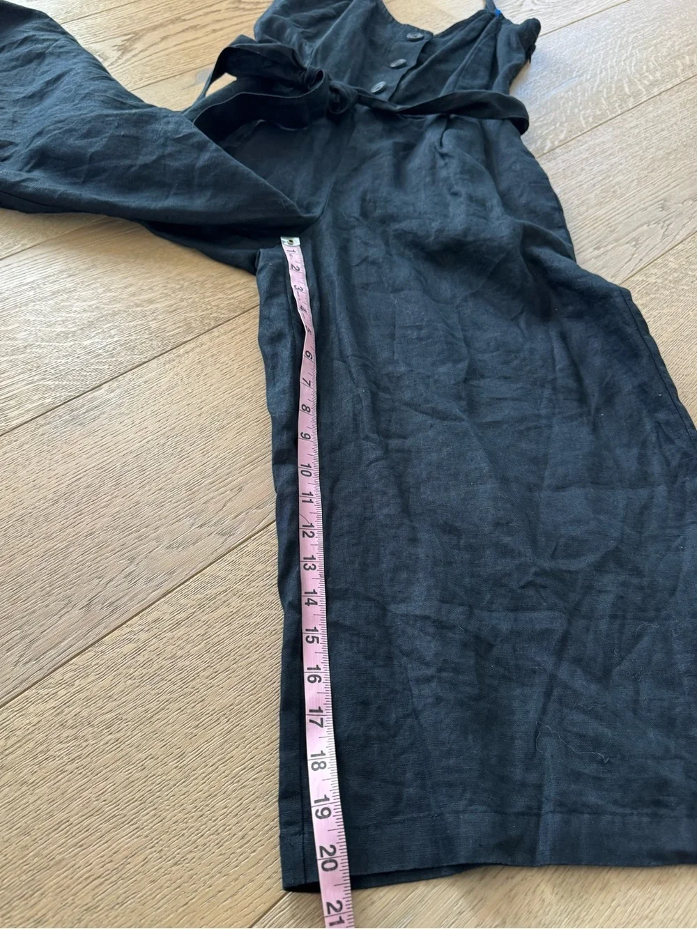 Gap Black 100% Linen Wide Leg Cami Jumper Size XSmall NWT